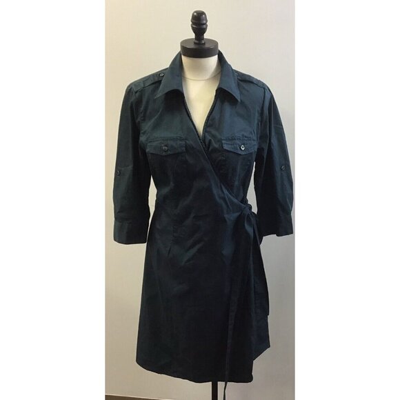 Womans Emerald Green Wrap Dress size L - Picture 1 of 2